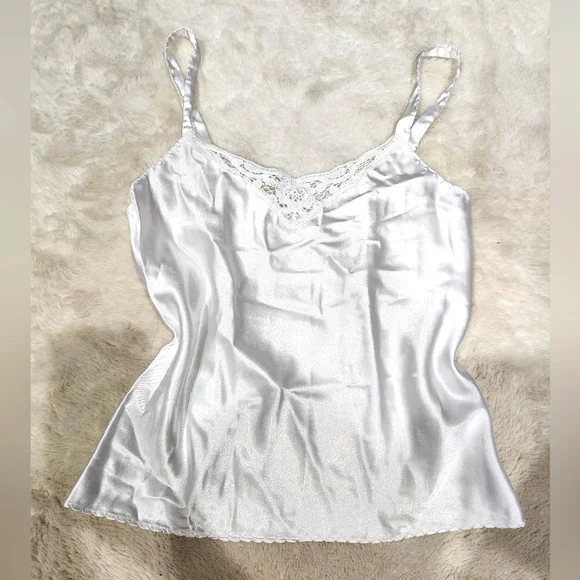 トップス nude vintage Camisole Vintage nude slip lingerie style camisole. Lace in | Depop